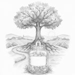 鉛筆画 『資産形成』